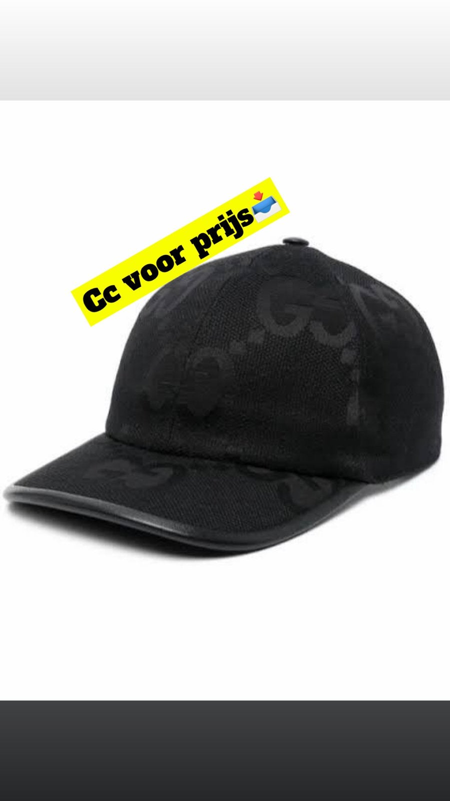 Gucci Pet Zwart met GG-patroon, Kleding | Heren, Ophalen of Verzenden, Nieuw, One size fits all, Pet