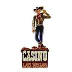 Casino Las Vegas bekend van Fremont Street metalen bord, Western, Eu, 71 cm, Nieuw
