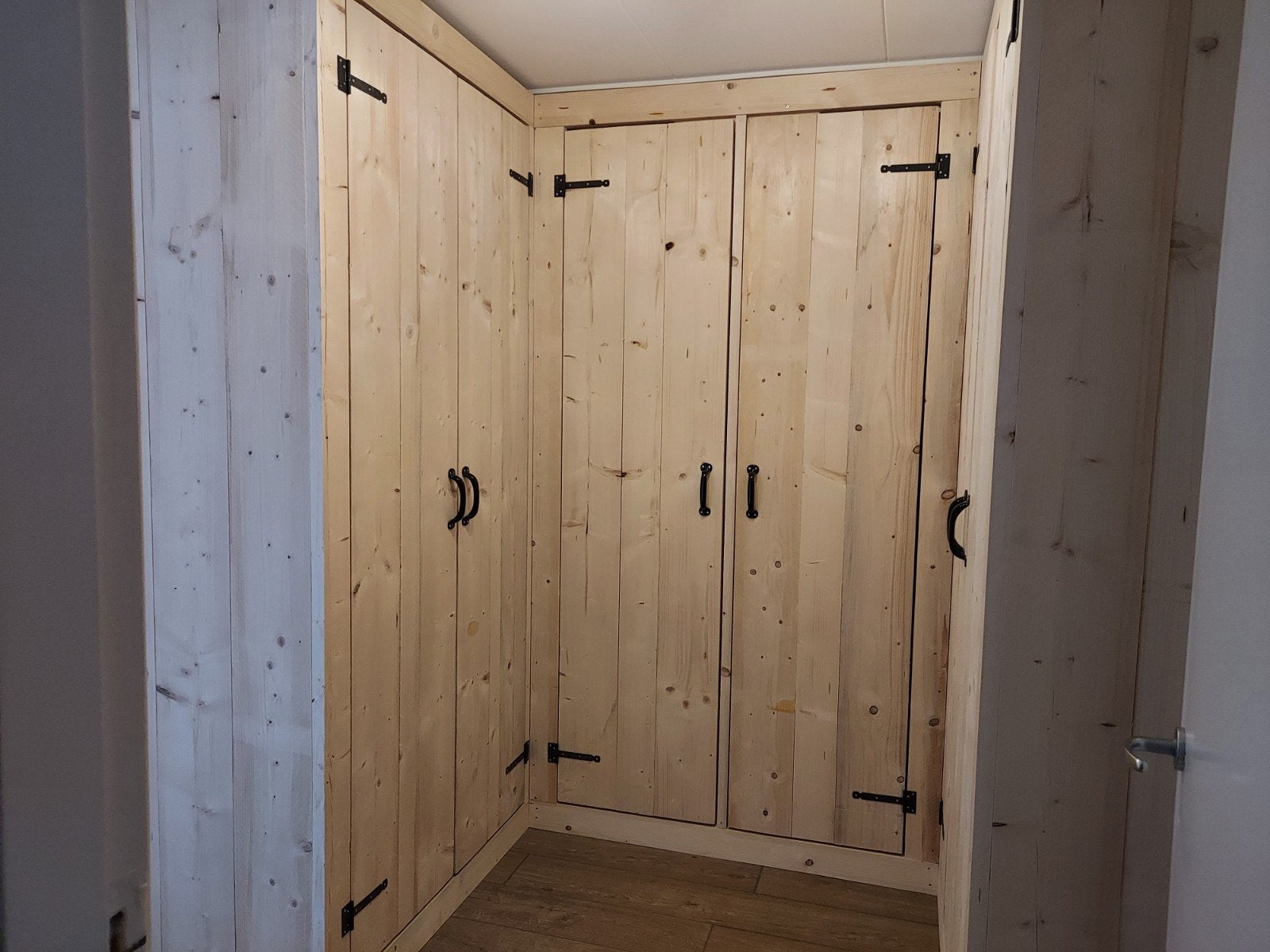 Inbouw kledingkast steigerhout, Huis en Inrichting, Kasten | Kledingkasten, Ophalen, 200 cm of meer, Nieuw, 200 cm of meer