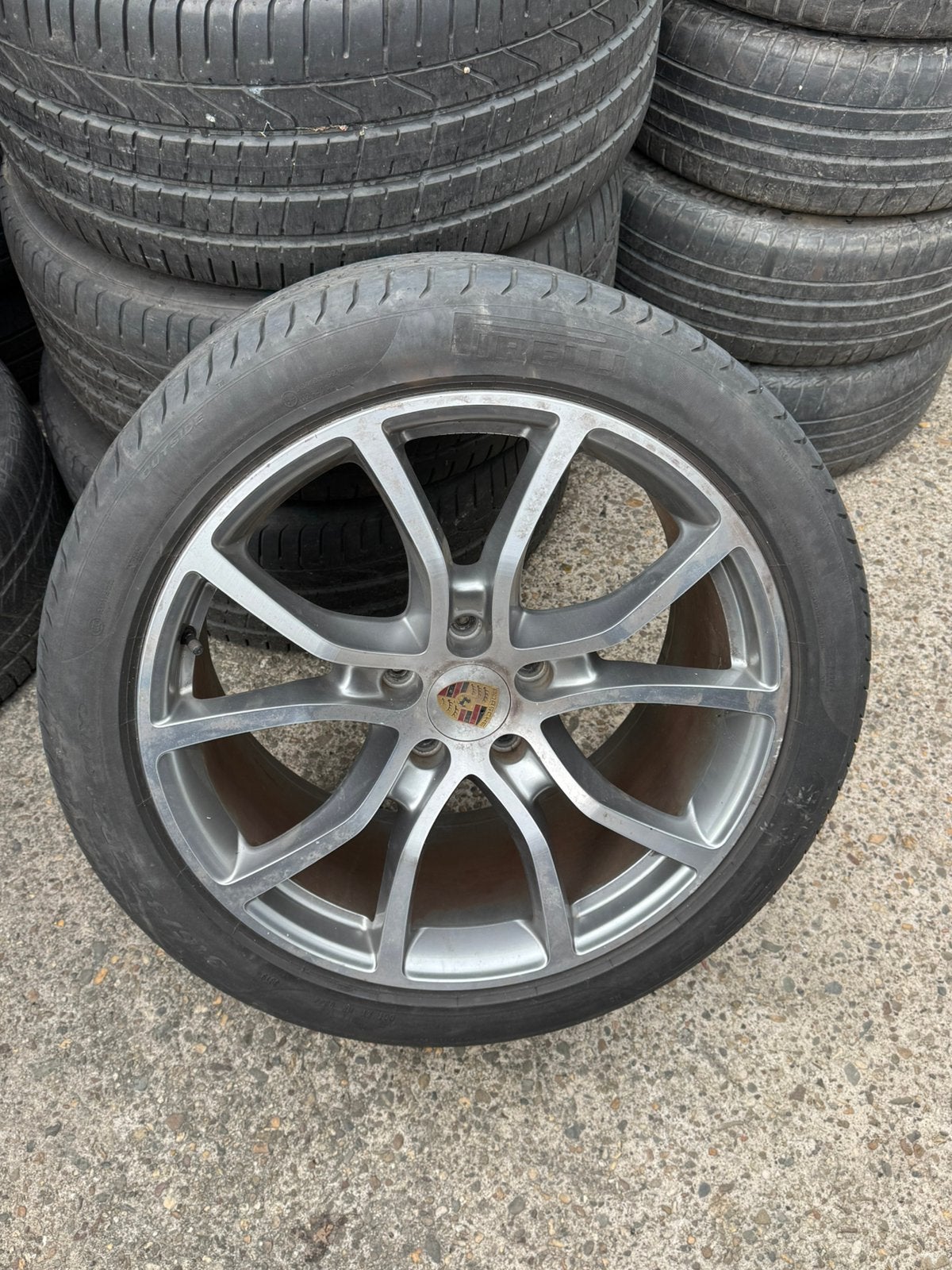 Porsche Cayenne breedset 21”, Ophalen, 21 inch, Zomerbanden, Banden en Velgen