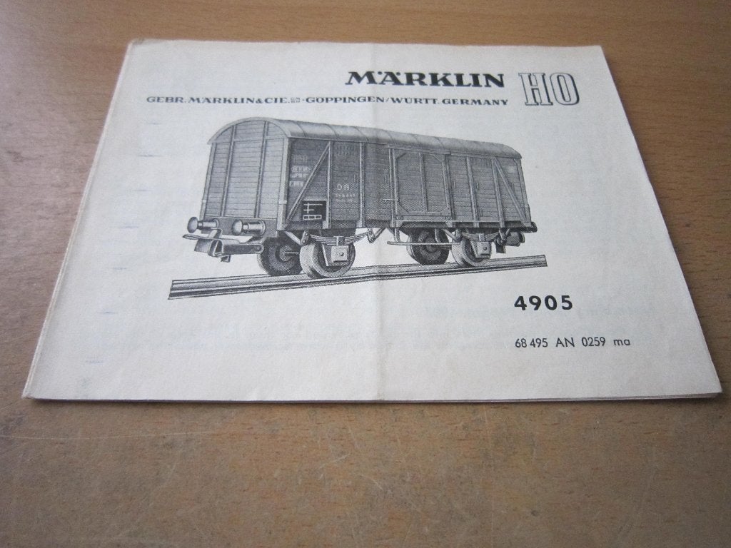 Marklin boekje van de 4905., Wisselstroom, Gebruikt, Märklin, Boek, Tijdschrift of Catalogus