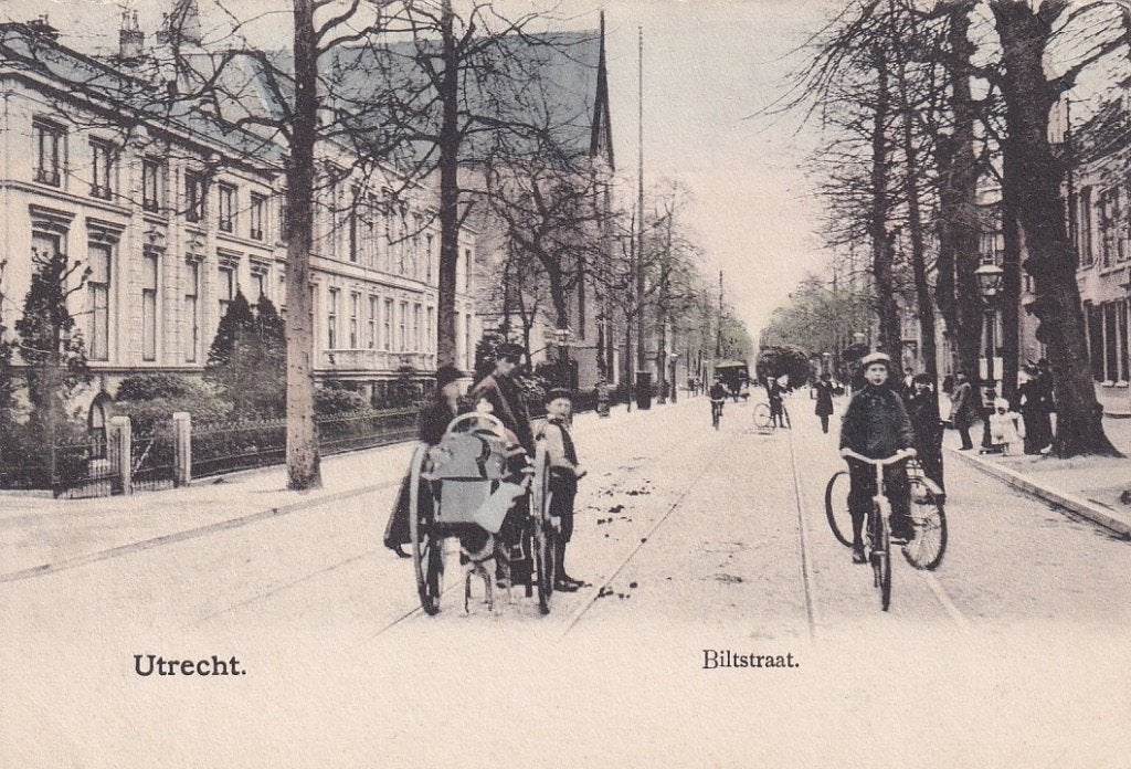 748M Utrecht Biltstraat hondenkar, Ophalen of Verzenden, Voor 1920, Ongelopen, Utrecht