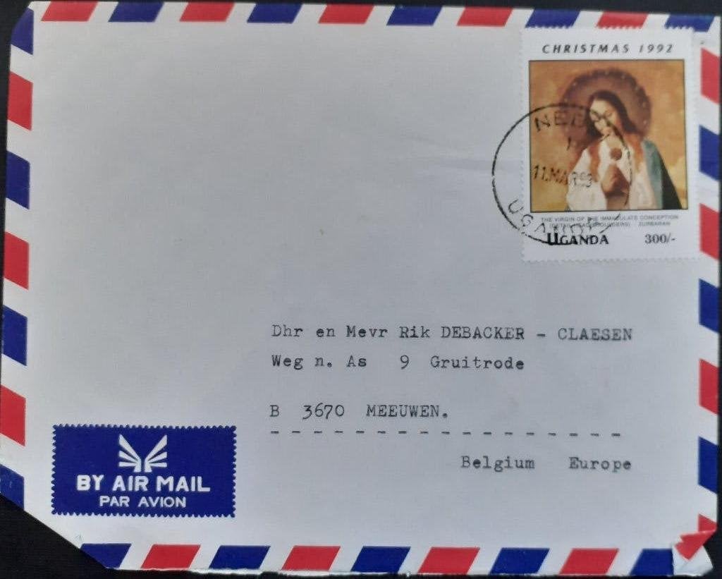 Luchtpost Uganda, Ophalen of Verzenden, Envelop