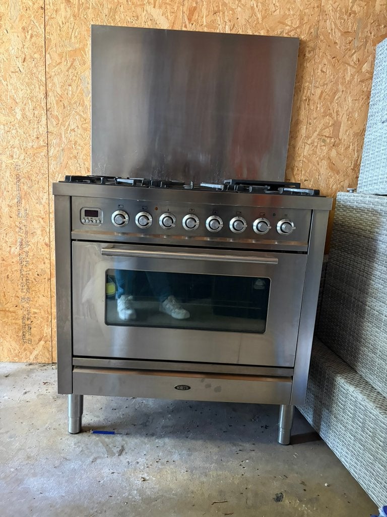 Boretti Fornuis met Elektrische Oven, Ophalen, Gebruikt, 60 cm of meer, Vrijstaand