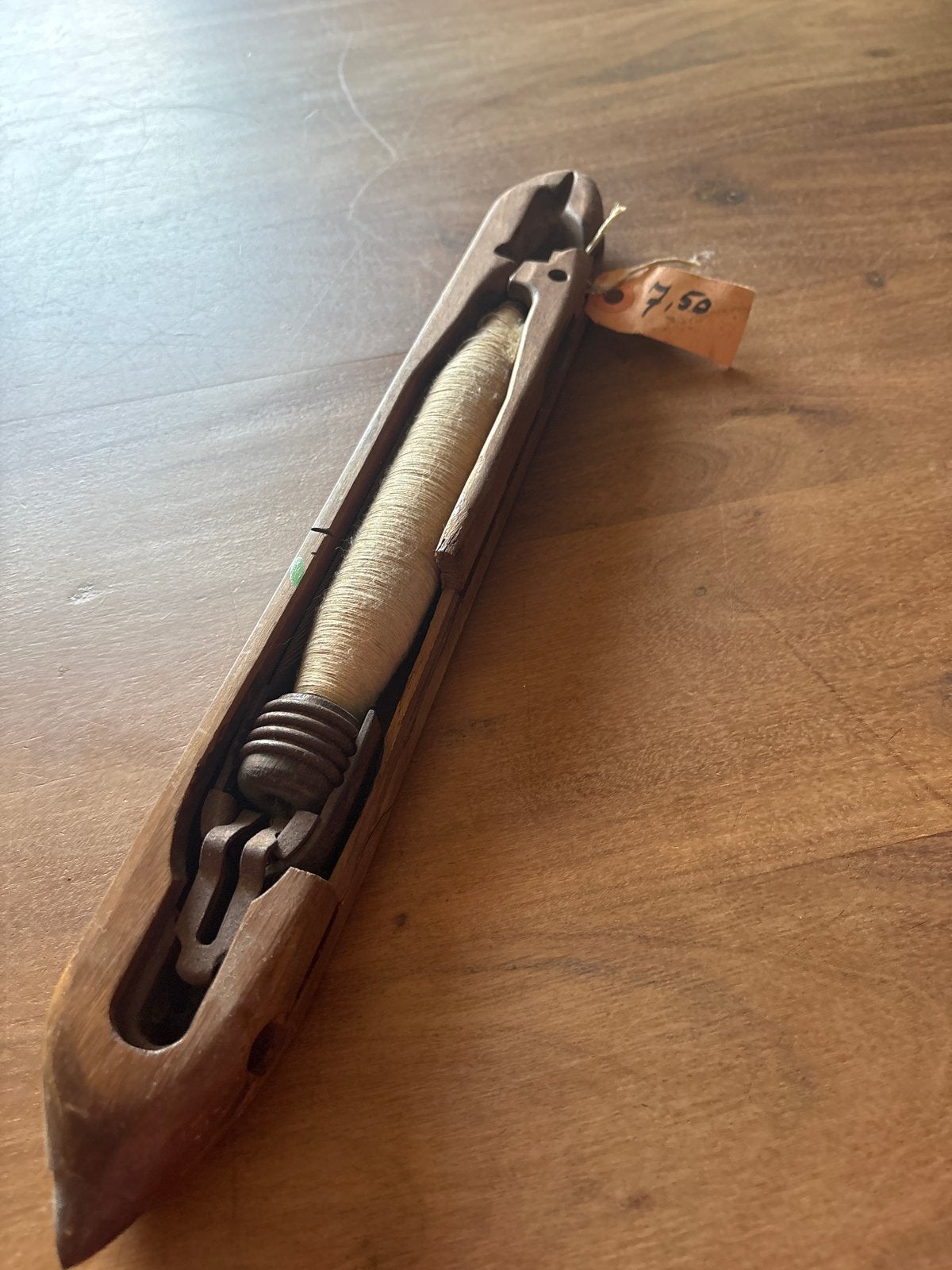 Antieke houten weefspoel met garen, Ophalen, Gebruikt, Overige typen
