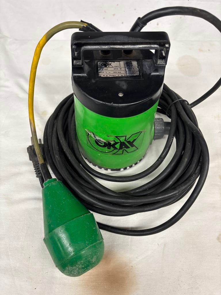 OKAY PS 200 Dompelpomp - 200W, 220V, Tuin en Terras, Waterpompen, Gebruikt, Elektrisch, Dompelpomp, Ophalen of Verzenden