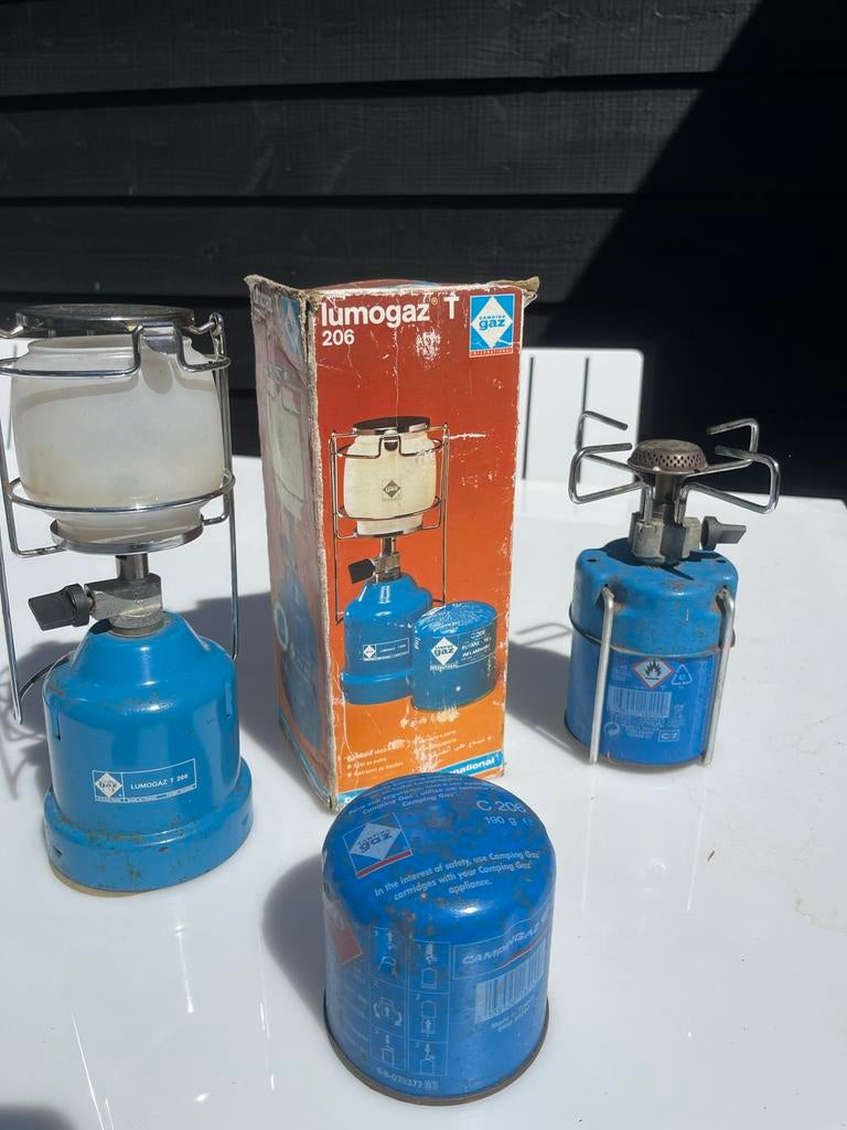 Vintage Campingaz Lumogaz T 206 en brander set, Caravans en Kamperen, Ophalen, Gebruikt