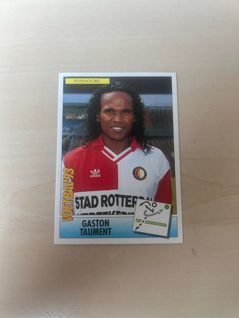 Voetbal '93 Panini Gaston Taument Feyenoord Plaatje, Hobby en Vrije tijd, Stickers en Plaatjes, Ophalen of Verzenden, Zo goed als nieuw