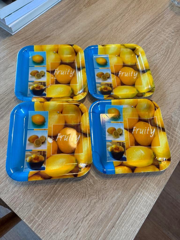 4x Fruity Citroen Schalen, Huis en Inrichting, Kunststof, Ophalen of Verzenden, Meerkleurig, Overige typen