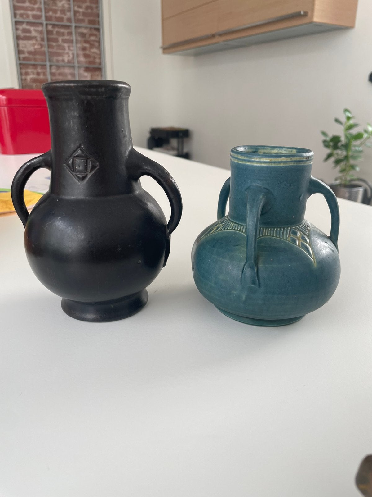 Zeer vroege Mobach Utrecht Art Nouveau vaasjes, Antiek en Kunst, Antiek | Vazen, Verzenden