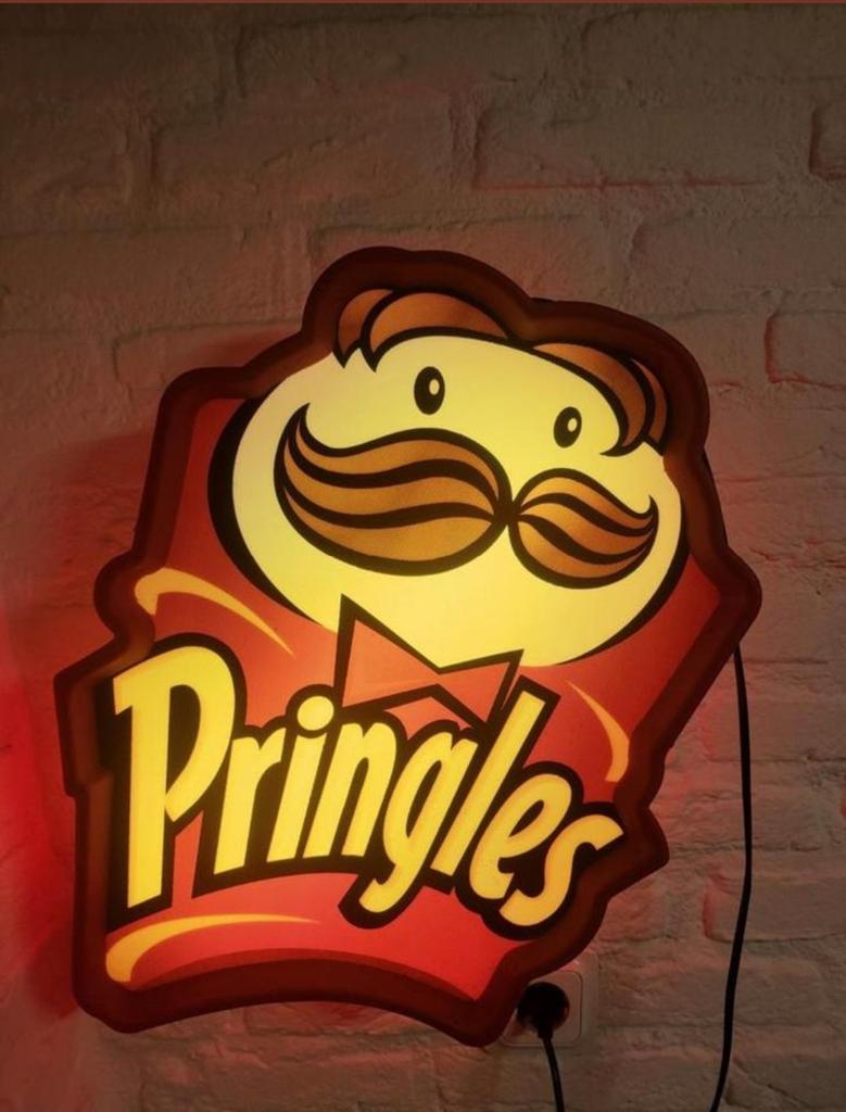Originele Pringles lamp bioscoop mancave home cinema, Ophalen of Verzenden, Zo goed als nieuw, Lichtbak of (neon) lamp