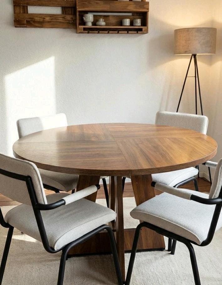 Gloednieuwe Ronde Eettafel - 120 cm Diameter, Huis en Inrichting, Tafels | Eettafels, Ophalen, Rond, Nieuw, 100 tot 150 cm