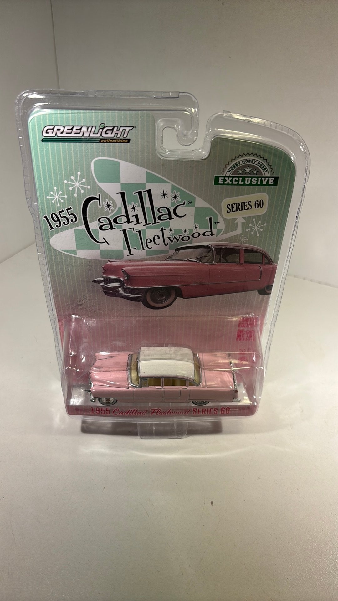 Cadillac Fleetwood serie 60 1955  Greenlight 1.64, Auto, Ophalen of Verzenden, A, A