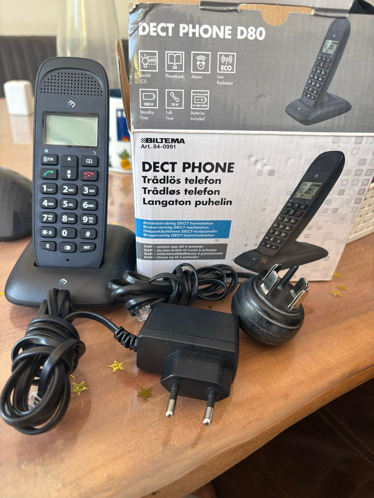 Biltema DECT Telefoon D80 - Draadloze Huistelefoon, Ophalen of Verzenden, Zo goed als nieuw, 1 handset, Stralingsarm