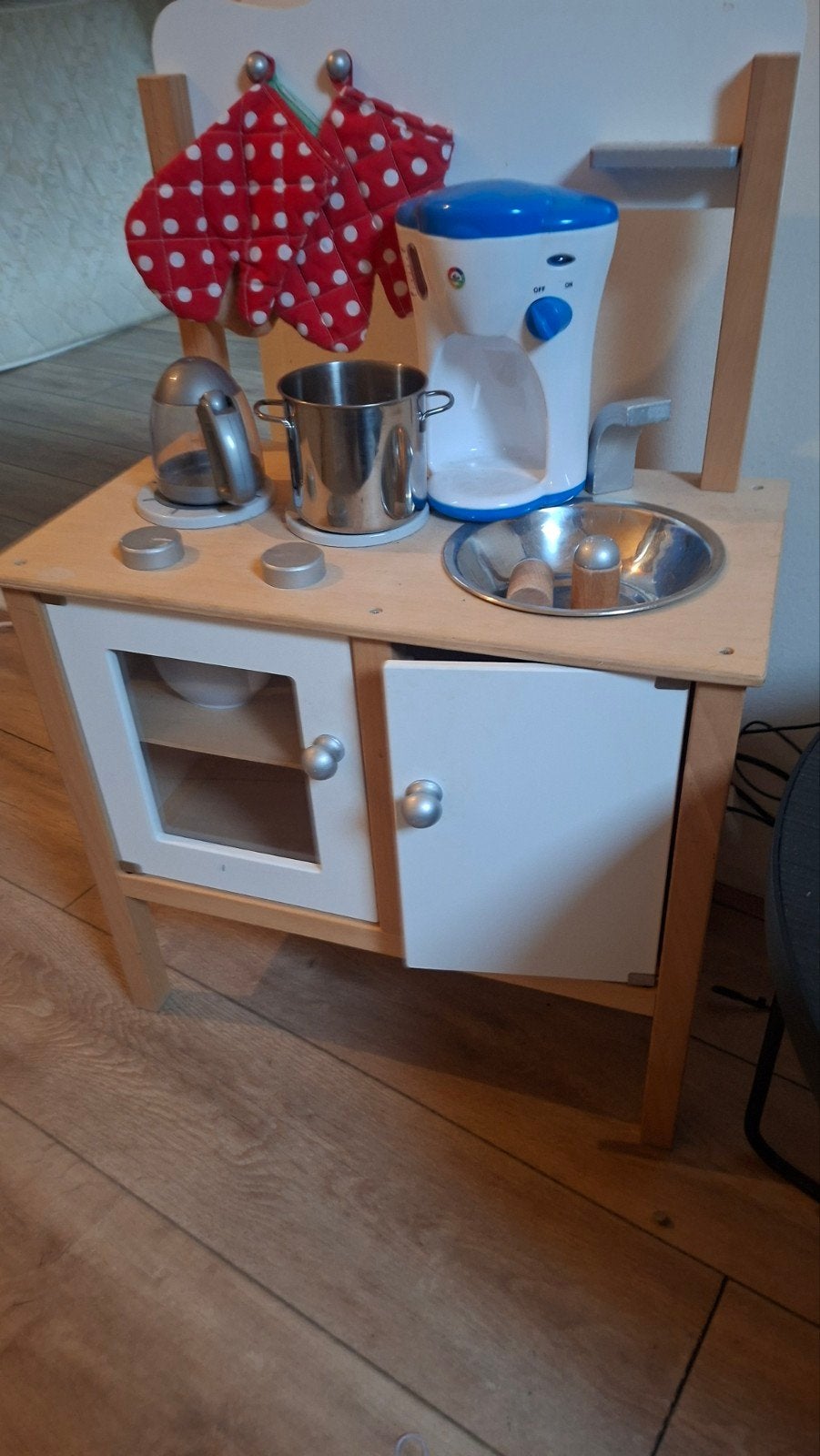 Houten speelkeuken met accessoires, Ophalen, Gebruikt, Hout, Speelkeuken