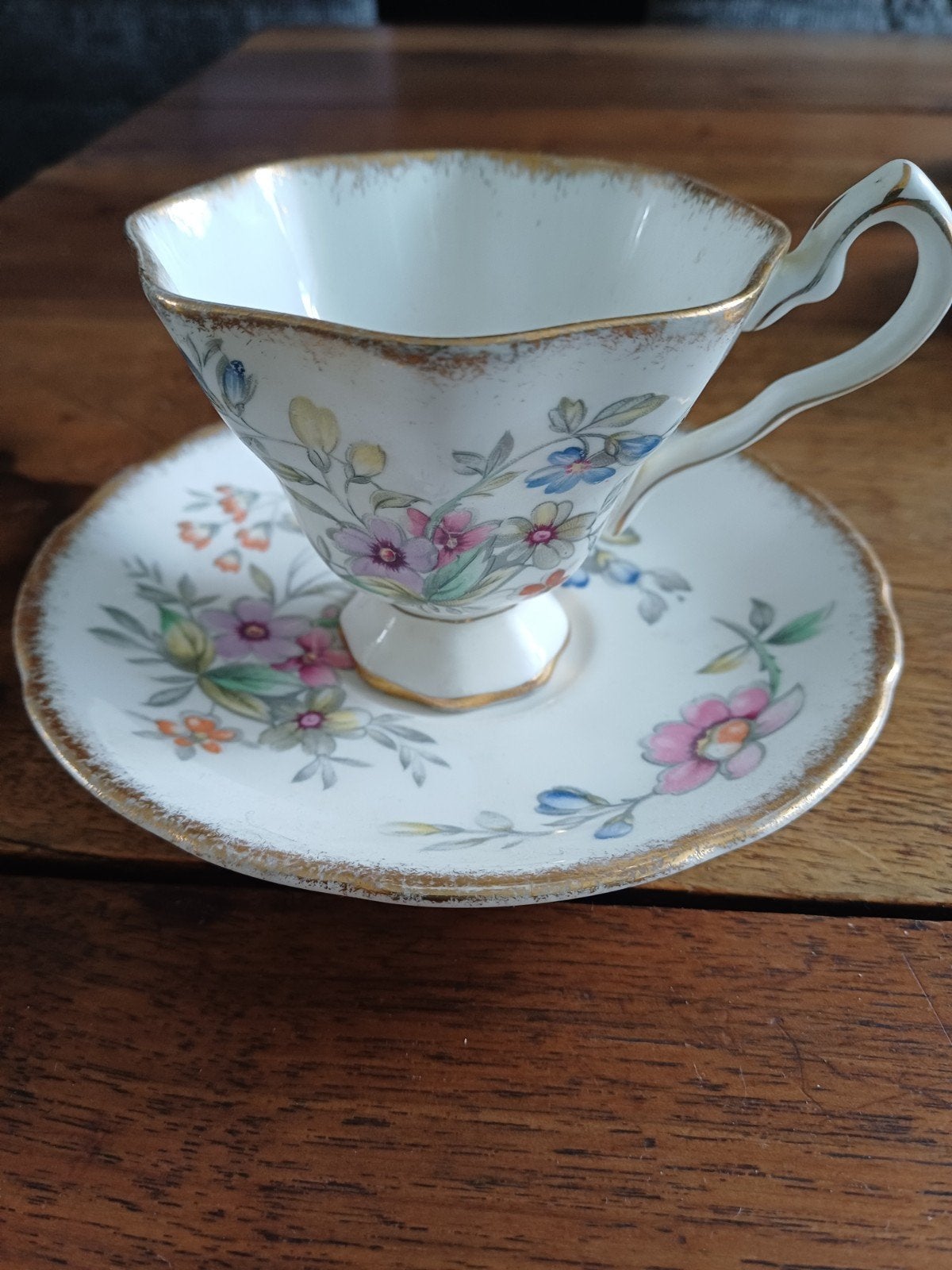 Set van 5 Vintage Theekopjes met Schotels - Diverse Merken, Ophalen