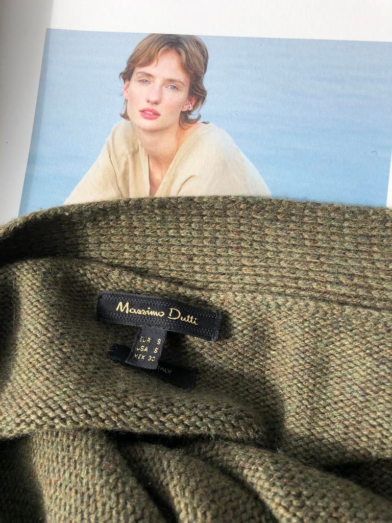 MASSIMO DUTTI VEST LEGERGROEN S CASHMERE, Ophalen of Verzenden, Zo goed als nieuw, Maat 38/40 (M), Groen