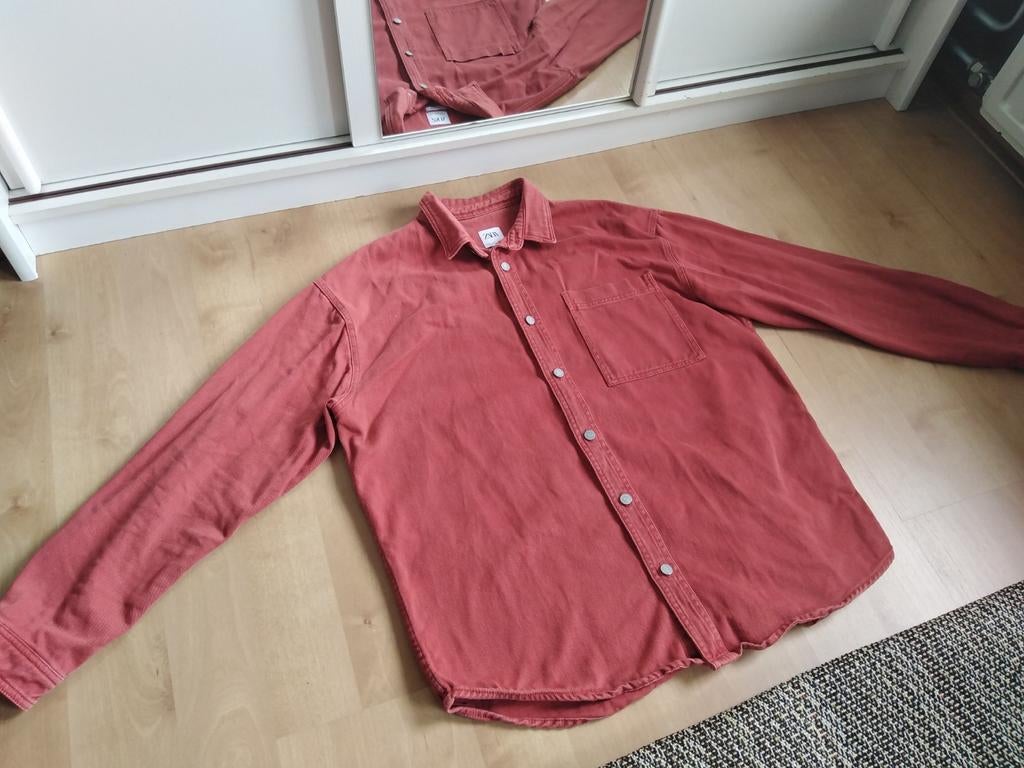 Rode heren blouse, Ophalen of Verzenden, Zo goed als nieuw, Rood, Halswijdte 41/42 (L)