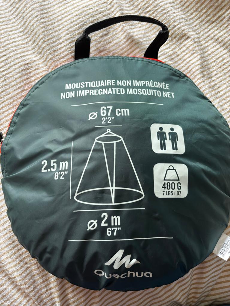 Quechua Klamboe Muggennet 2-persoons Lichtgewicht, Caravans en Kamperen, Ophalen of Verzenden, Nieuw