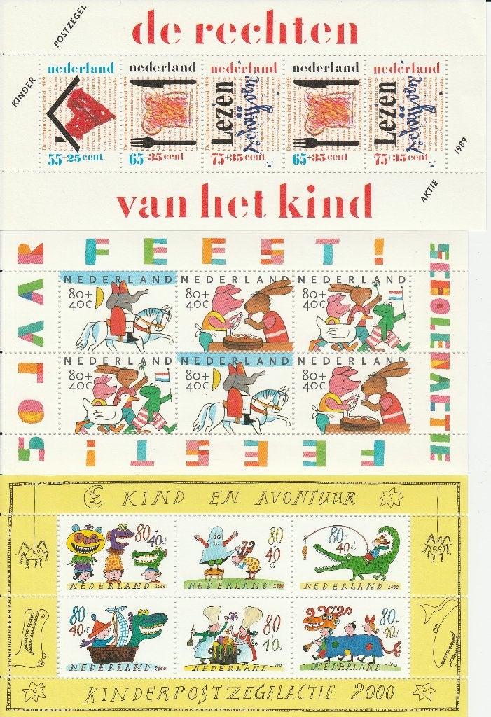 kinderpostzegels 1989, 1998, 2000, Ophalen, Postfris
