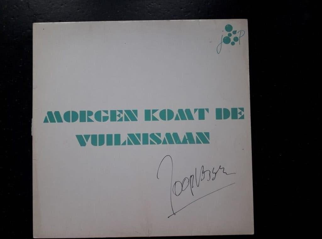 JOOP VISSER - MORGEN KOMT DE VUILNISMAN - LP - GESIGNEERD, LP, Gesigneerd, Ophalen of Verzenden, Zo goed als nieuw