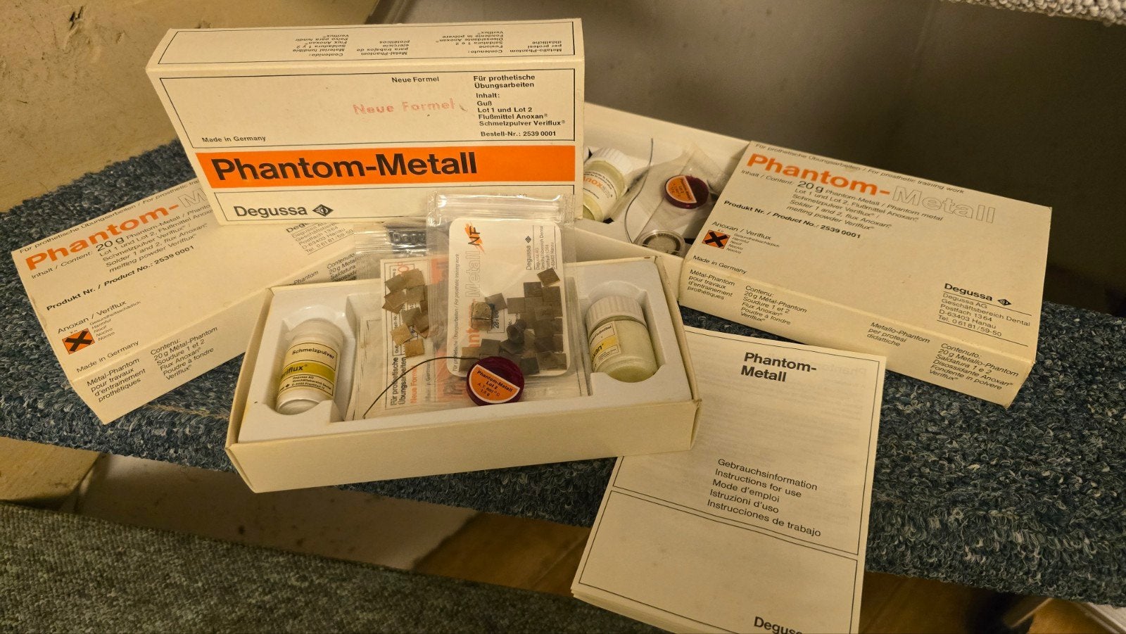 Phantom oefenmetaal set, dental tandtechniek, Ophalen of Verzenden, Zo goed als nieuw
