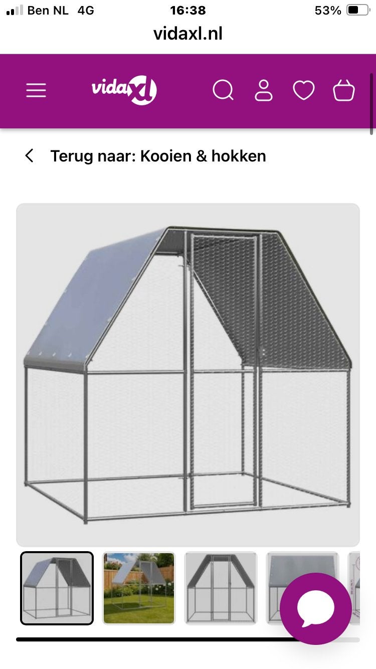 2x2x2 kippenren / kattenkooi /kattenren, Ophalen, Zo goed als nieuw