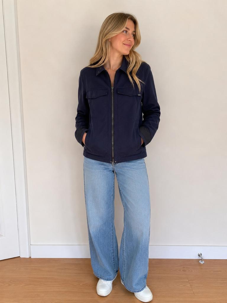 G-Star RAW Spijkerjasje - Donkerblauw, Ophalen of Verzenden, Zo goed als nieuw, Maat 36 (S), Blauw