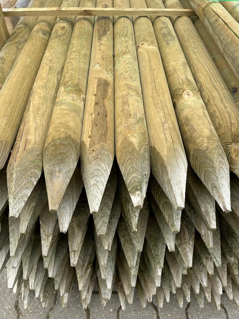 Tuinpaal rond 8 x 200 cm geimpregneerd, Ophalen, Nieuw, 180 tot 250 cm, Palen