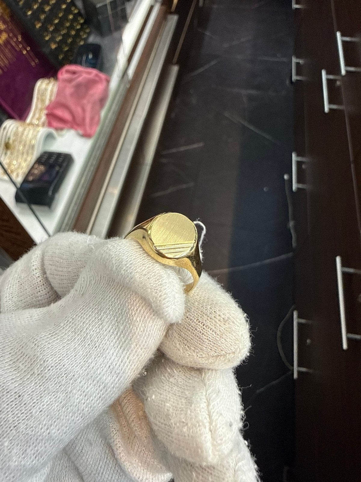 Prachtige 14k gouden zegel ring maat 20, Sieraden, Tassen en Uiterlijk, 20 of groter, Heer, Nieuw, Ophalen of Verzenden