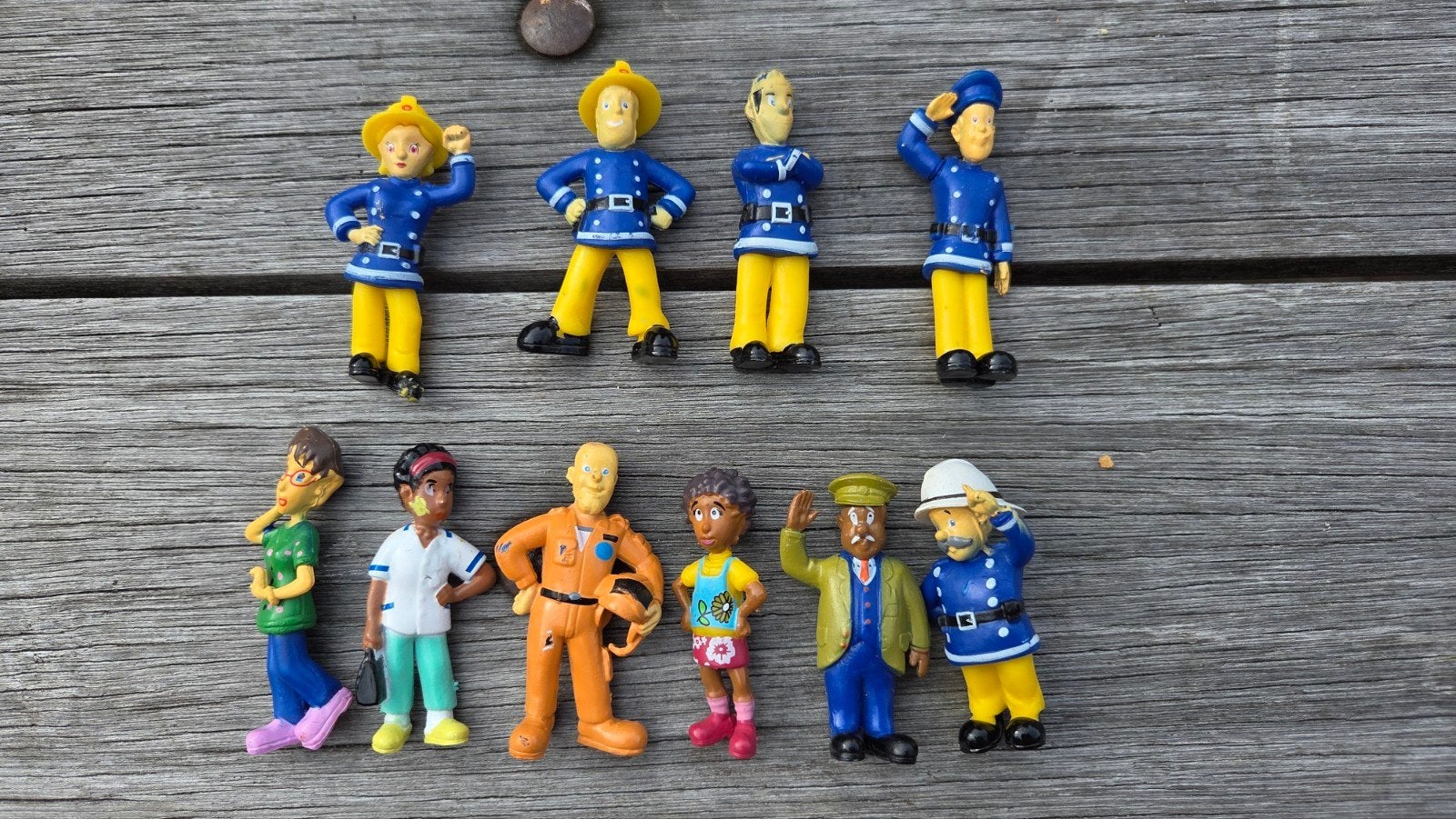 Brandweerman Sam figuren set - 10 stuks, Ophalen of Verzenden, Gebruikt