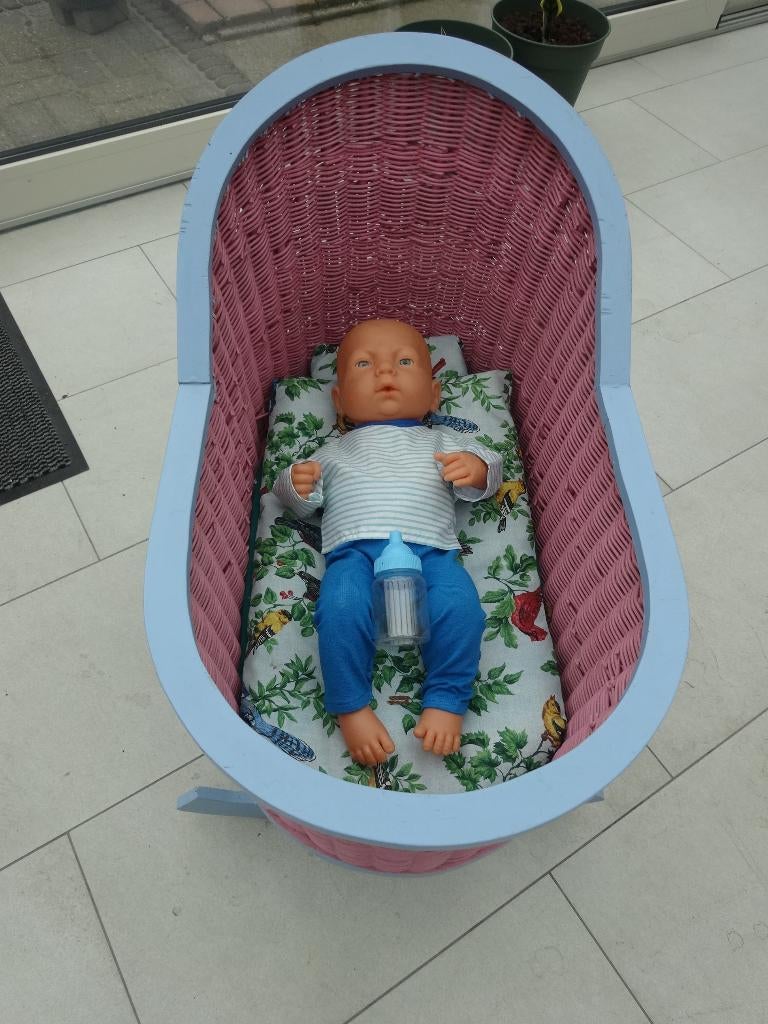 Poppenwieg met pop, Kinderen en Baby's, Ophalen, Babypop
