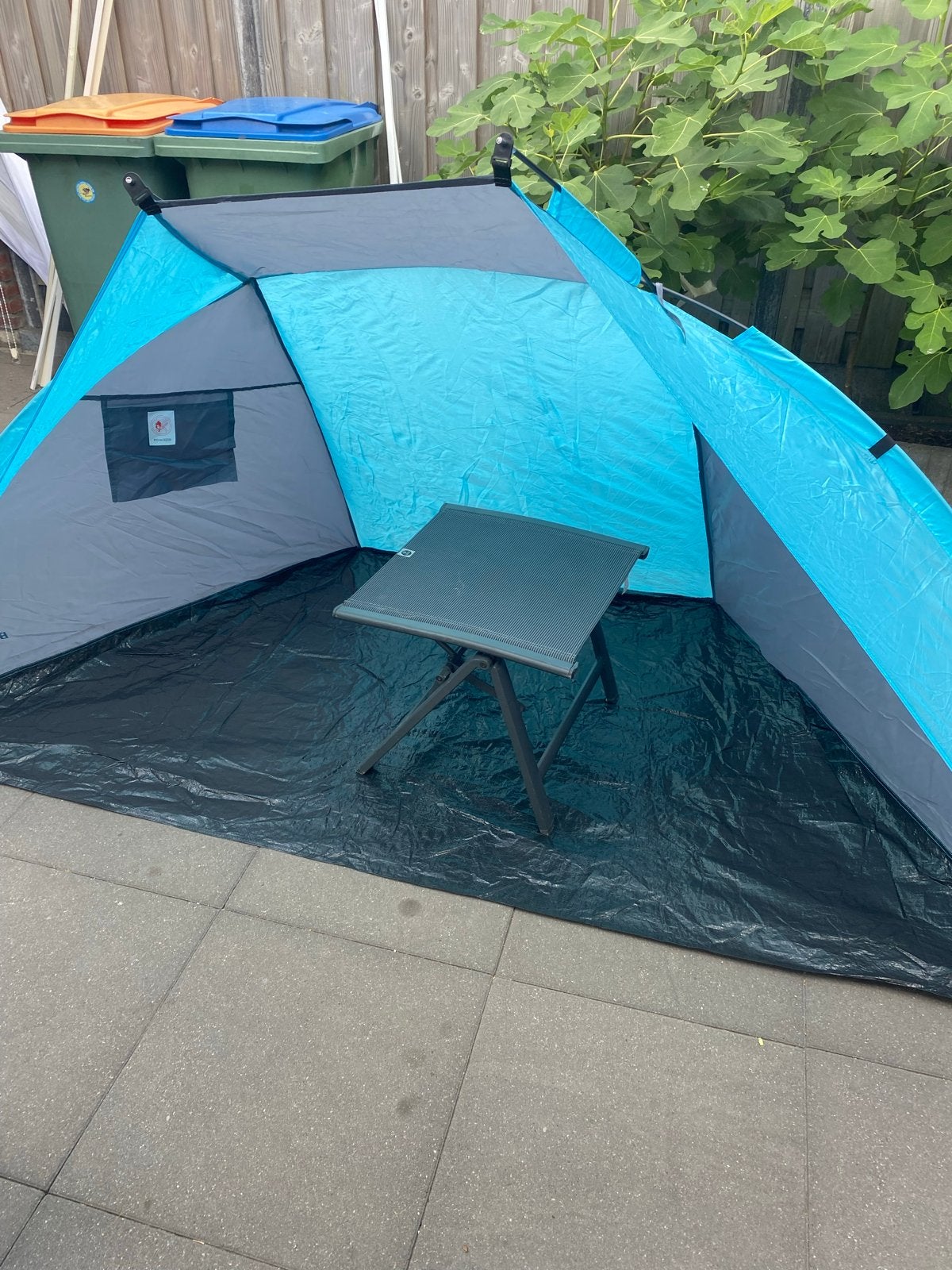 Strandtent / Pop-up tent - Blauw, Caravans en Kamperen, Ophalen of Verzenden, Gebruikt, Tot en met 2