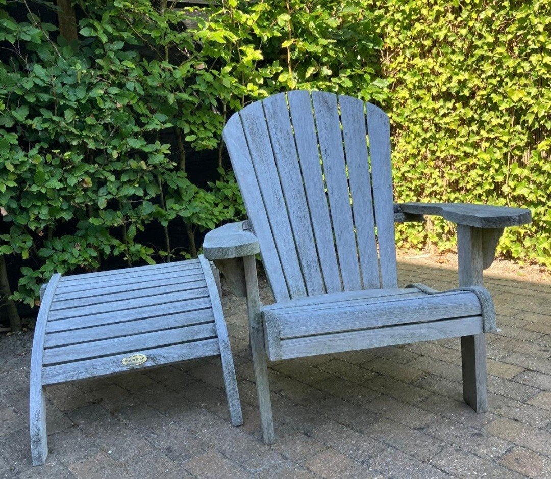 2x teak ligstoelen, Ophalen, Teakhout