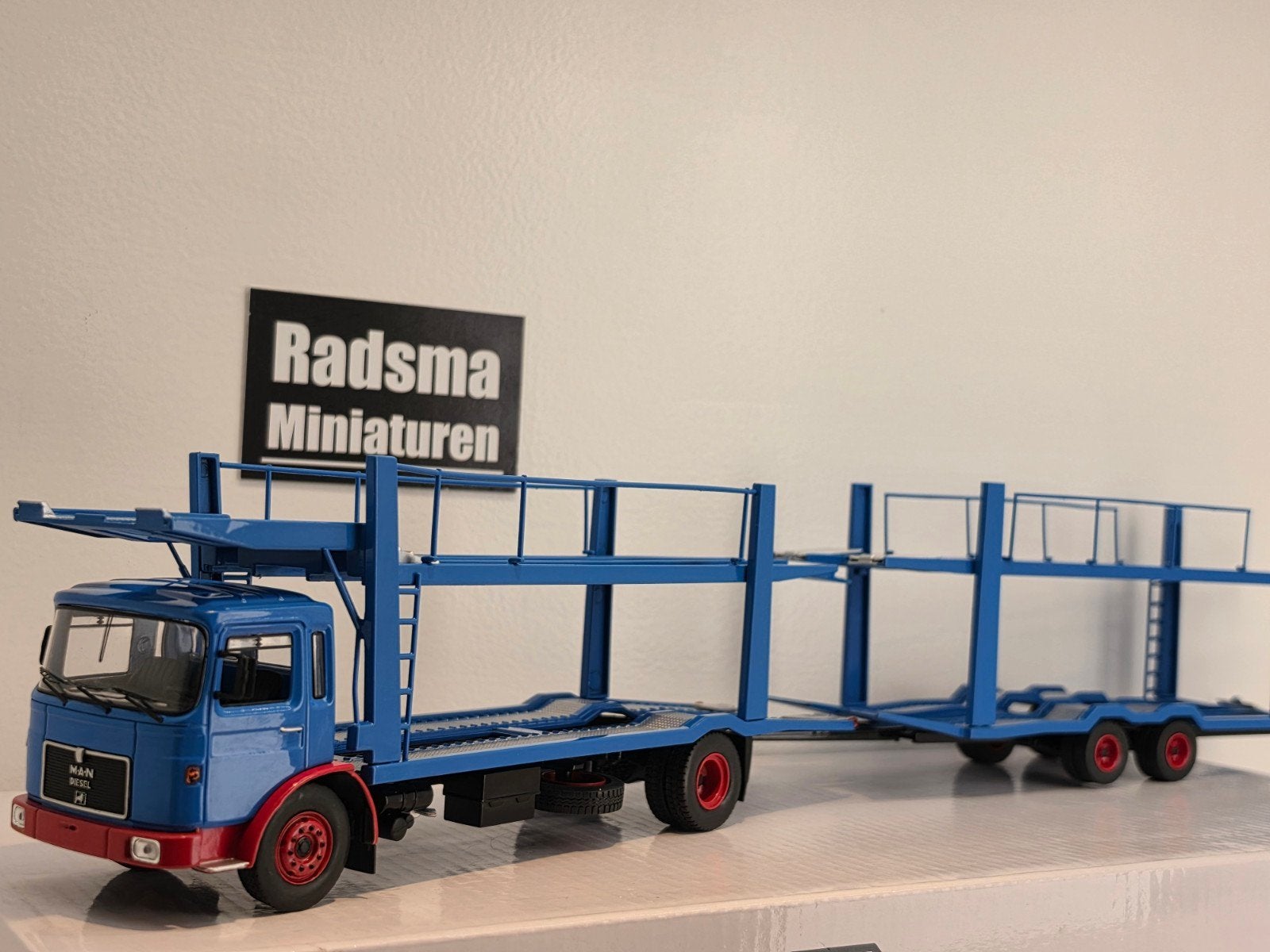 AANBIEDING MAN Autotransporter - Blauw - 1:43 ixo, Overige merken, Ixo, Auto, Nieuw