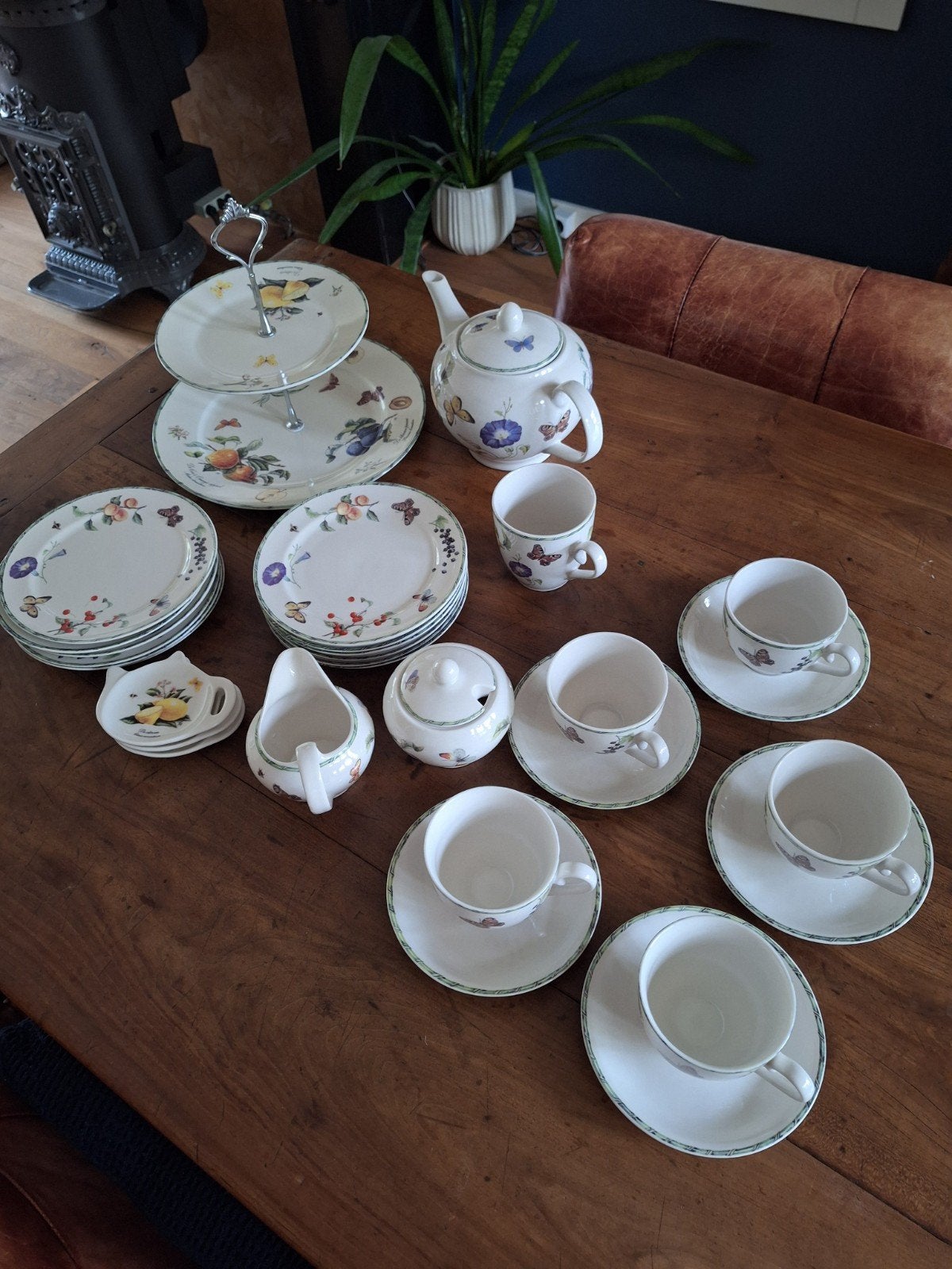 25 delig theeservies Janneke Brinkman, Ophalen, Zo goed als nieuw, Porselein, Overige stijlen