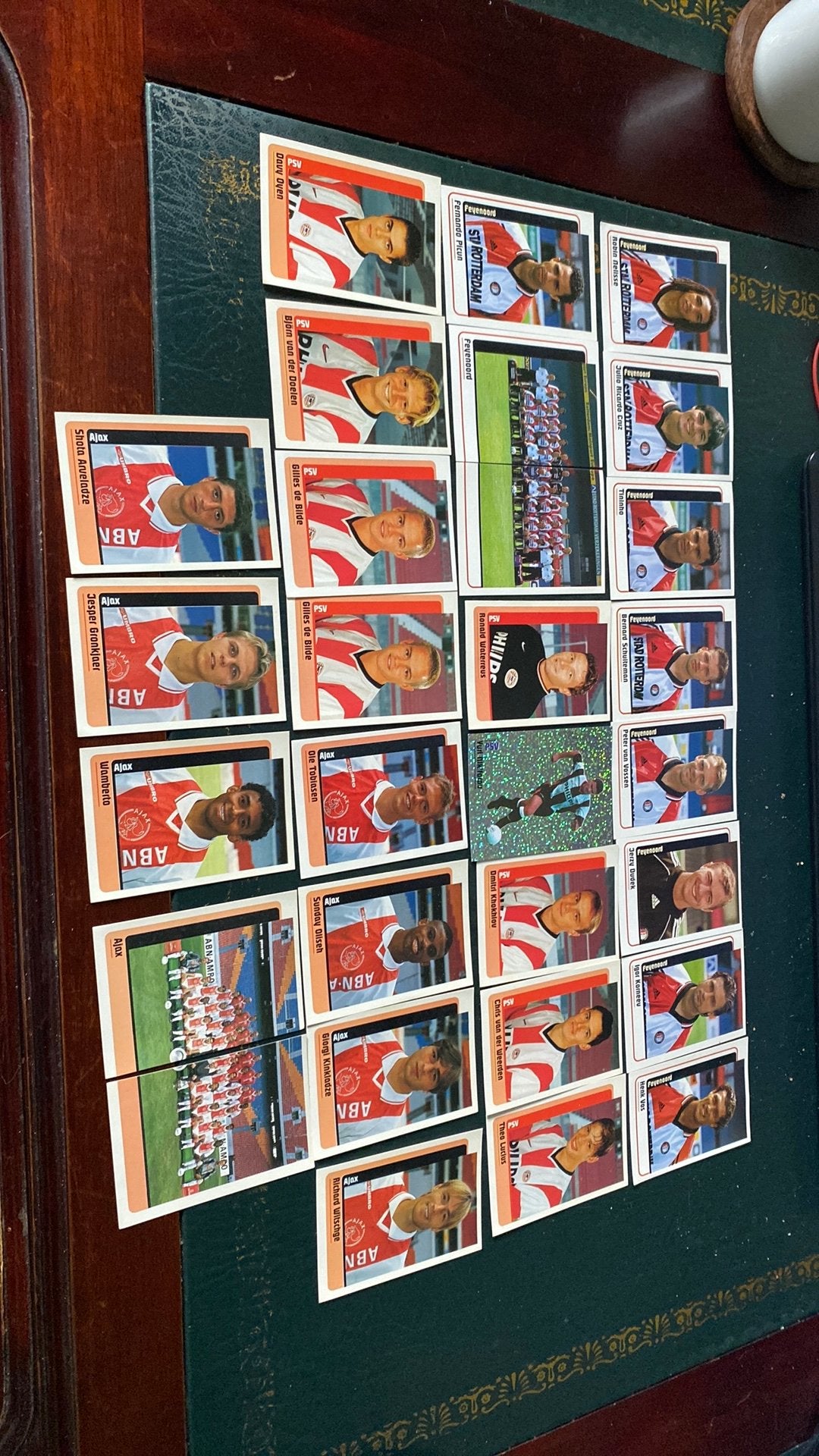Panini voetbal 99 ajax psv en Feyenoord in nieuwe staat, Ophalen of Verzenden, Zo goed als nieuw, Ajax, Poster, Plaatje of Sticker