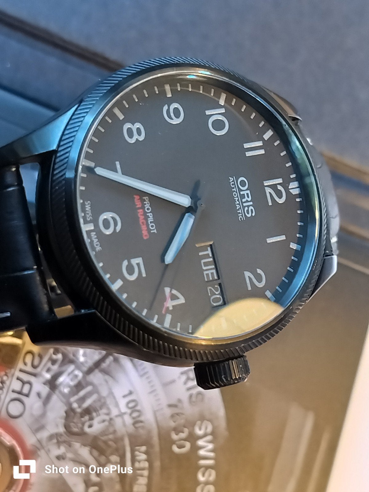 Schitterend Oris Air Racing Pro Pilot Automatic Horloge, Overige merken, Zwart, Ophalen of Verzenden, Zo goed als nieuw