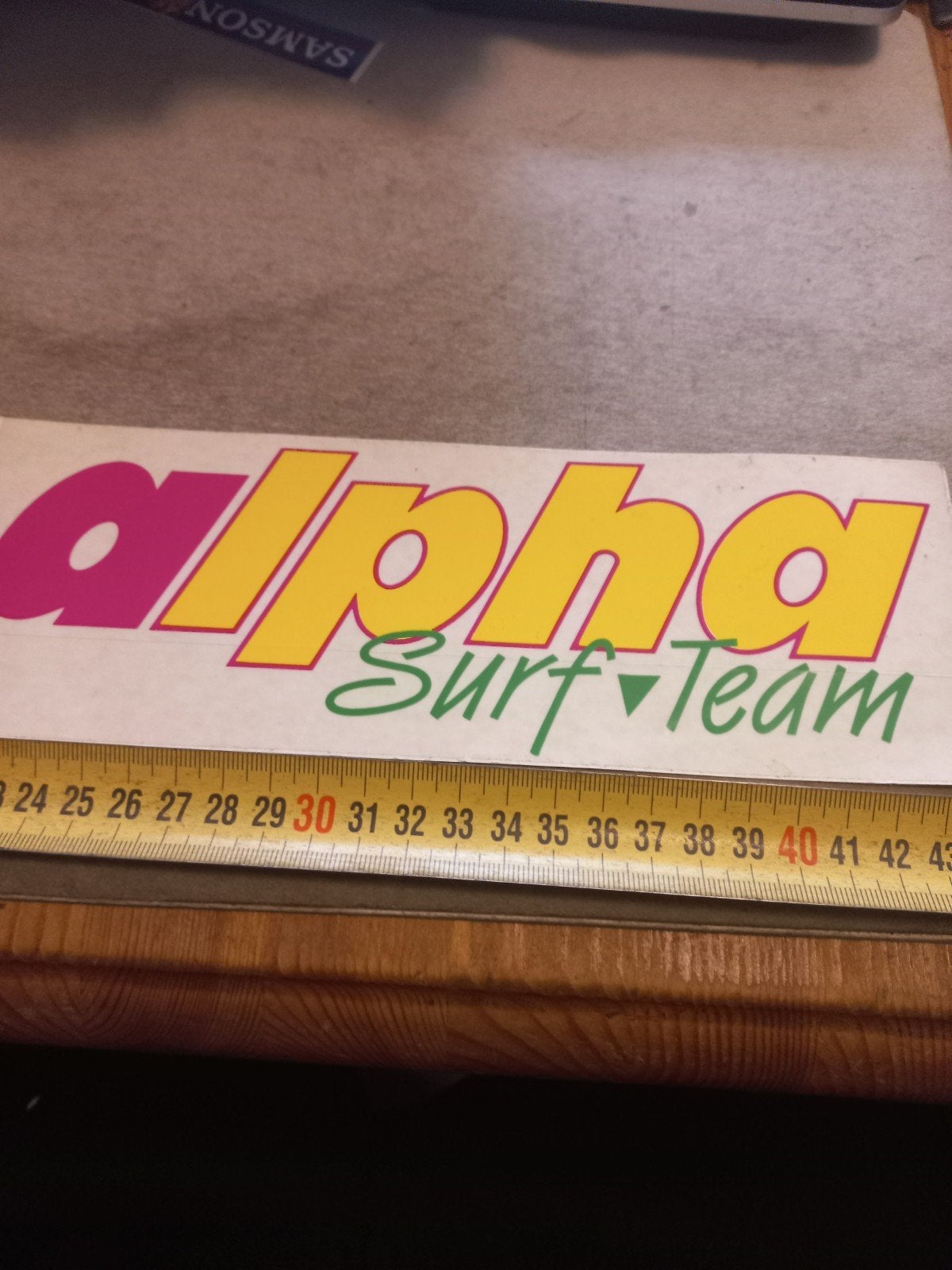 Vintage Alpha Surf Team sticker - Nieuwstaat, Ophalen of Verzenden, Nieuw, Sport