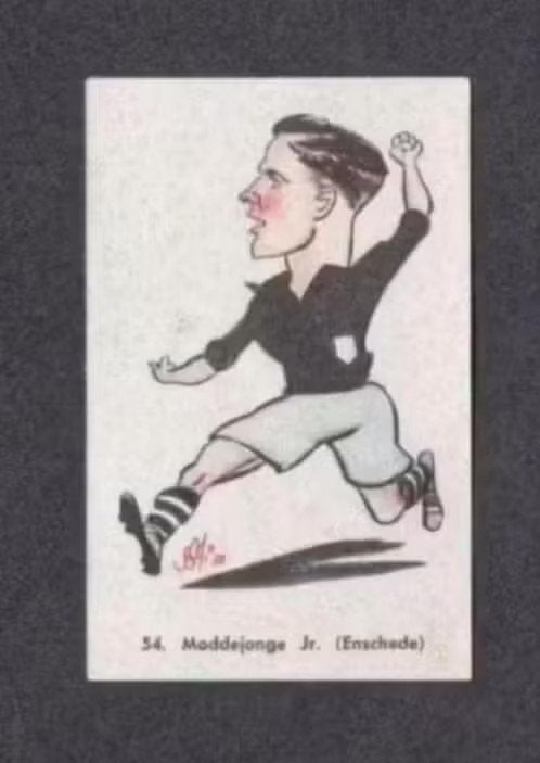 Voetbalplaatje Enschede Moddejonge Jr. 1950., Ophalen of Verzenden, Zo goed als nieuw