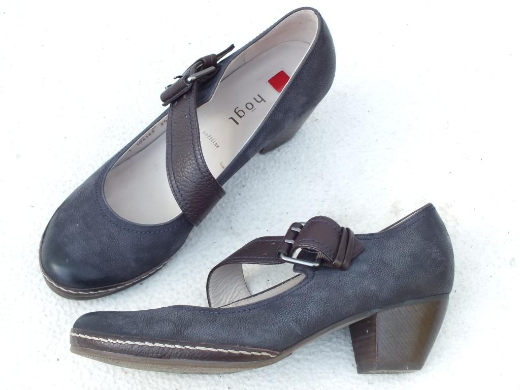 Mooie leren schoenen met lage hak,. mt 5.5 (39) Merk Hogl, Schoenen met lage hakken, ., Ophalen of Verzenden, Zo goed als nieuw