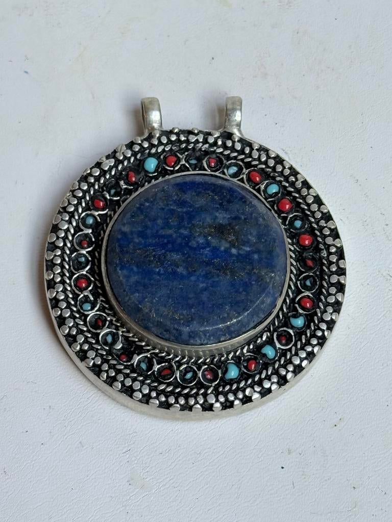 Afghaanse Lapis Lazuli Hanger - Handgemaakt