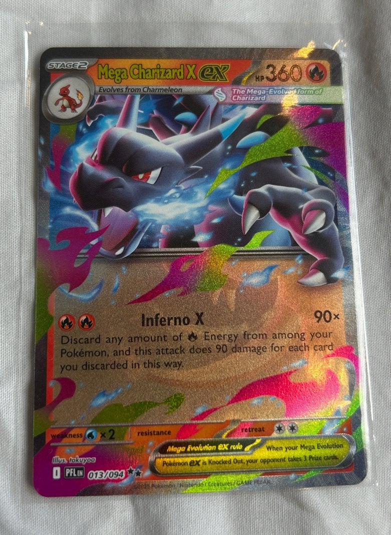 Mega Charizard X EX - Phantom Forces - Near Mint, Ophalen of Verzenden, Zo goed als nieuw, Losse kaart, Foil