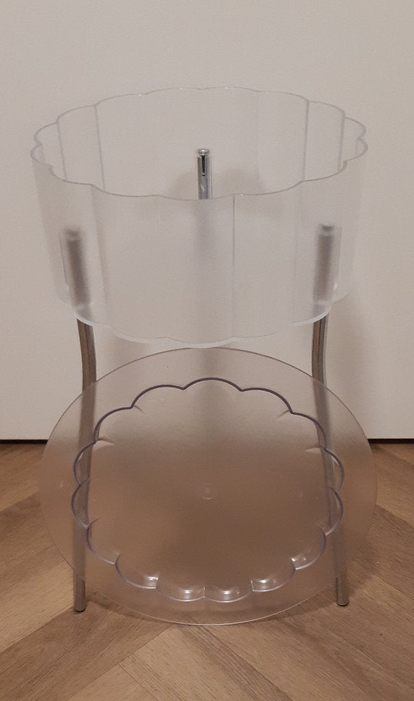 Ikea bijzettafeltje jaren 90 retro - vintage Hatten, Overige materialen, Minder dan 55 cm, Gebruikt, Rond