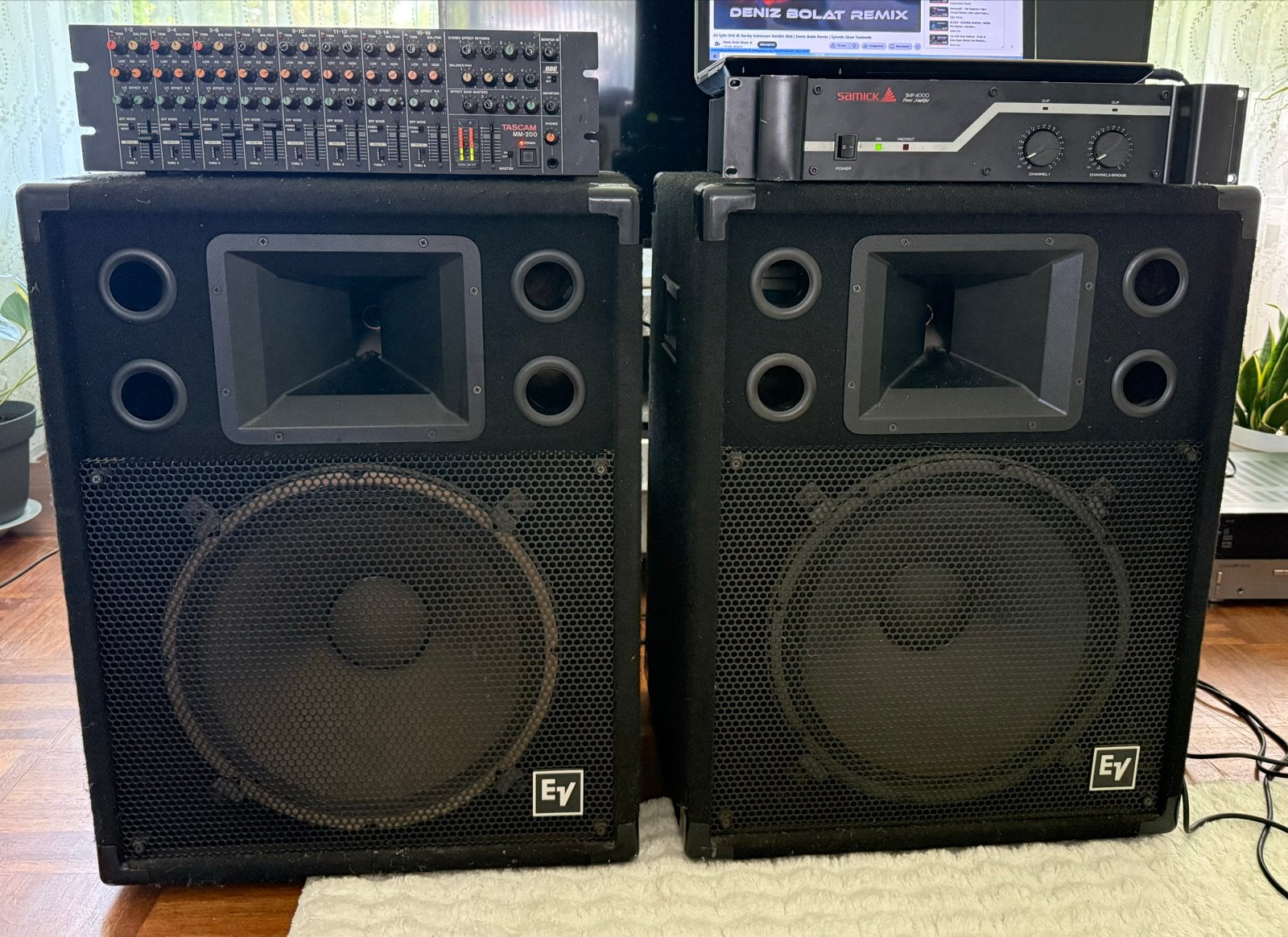 Electro Voice PA Set:luidsprekers, Versterker & Mixer, Ophalen, Gebruikt, Audio
