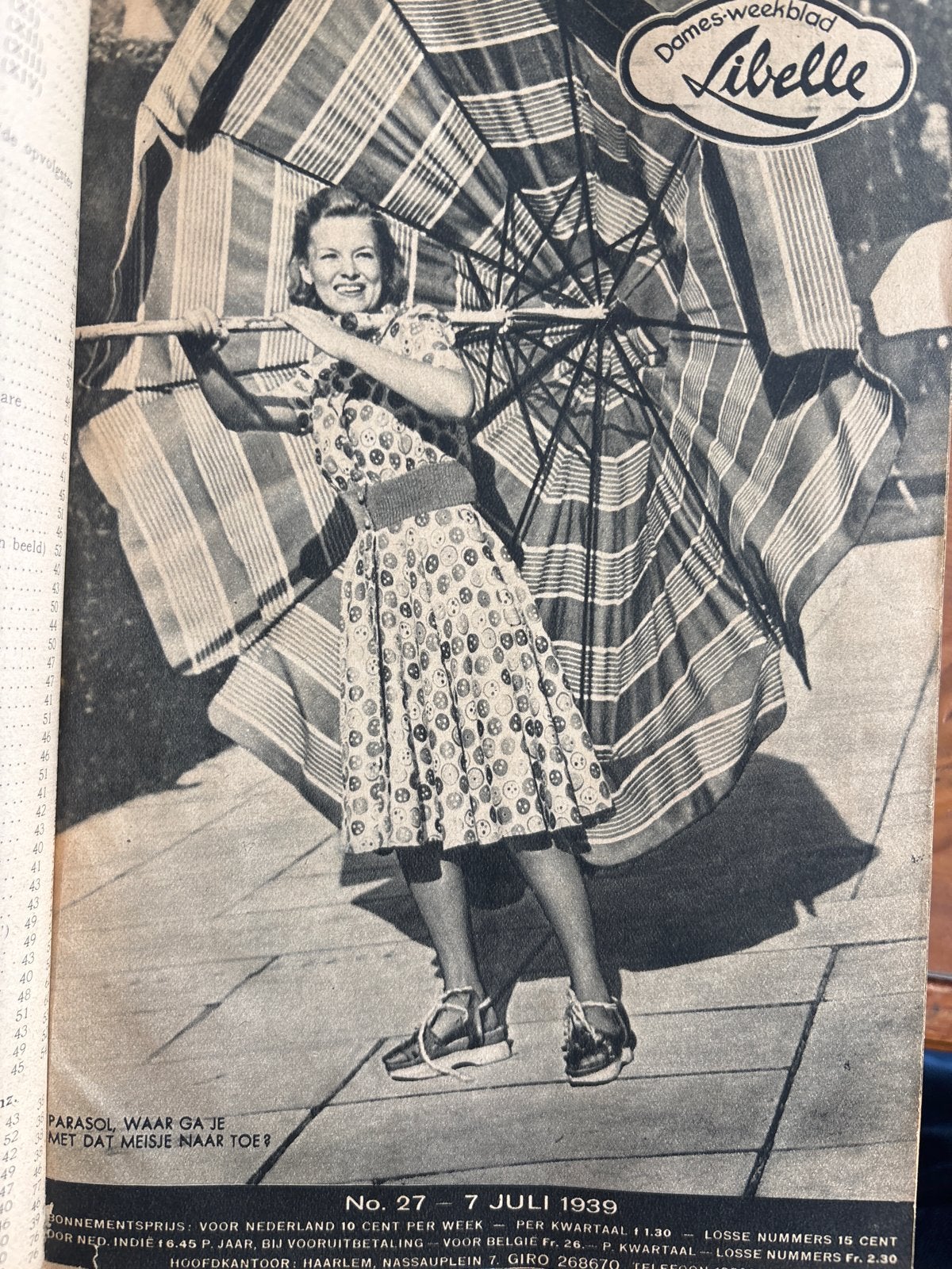 Libelle Dames-weekblad 1939, nrs. 37 t/m 52 ingebonden, Ophalen, Gelezen, Damesbladen