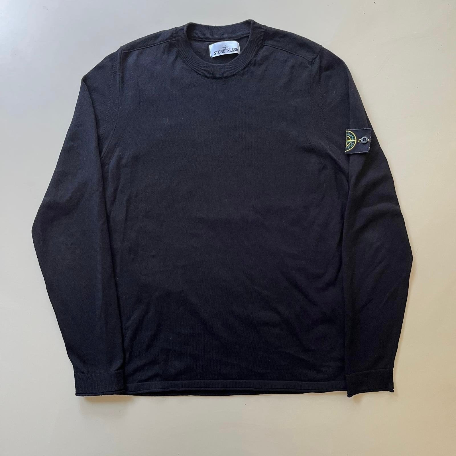Stone Island Zwarte Trui Maat M, Ophalen of Verzenden, Zo goed als nieuw, Maat 48/50 (M), Zwart