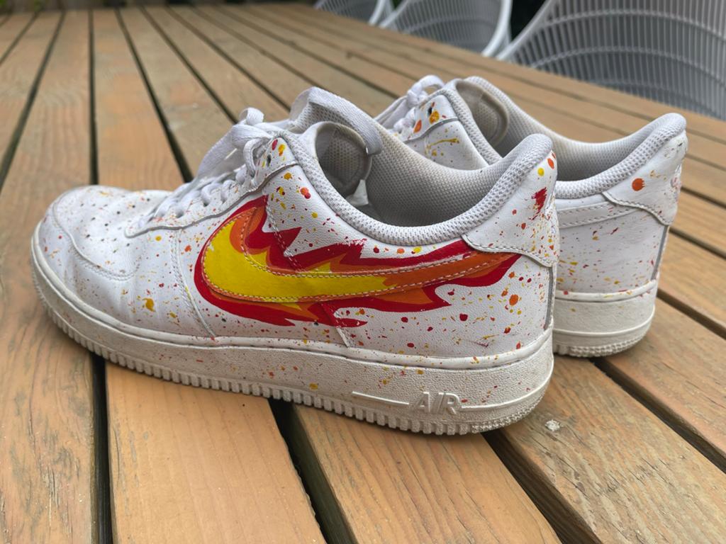Exclusieve Custom Nike Air Force 1 Sneakers, Ophalen of Verzenden, Zo goed als nieuw, Wit