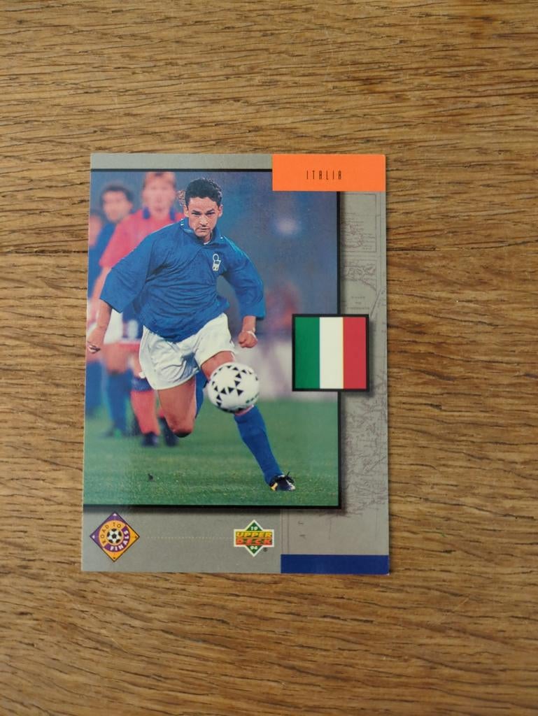 Roberto Baggio Spelerskaart Italië - Upper Deck 1994, Verzamelen, Sportartikelen en Voetbal, Ophalen of Verzenden, Zo goed als nieuw