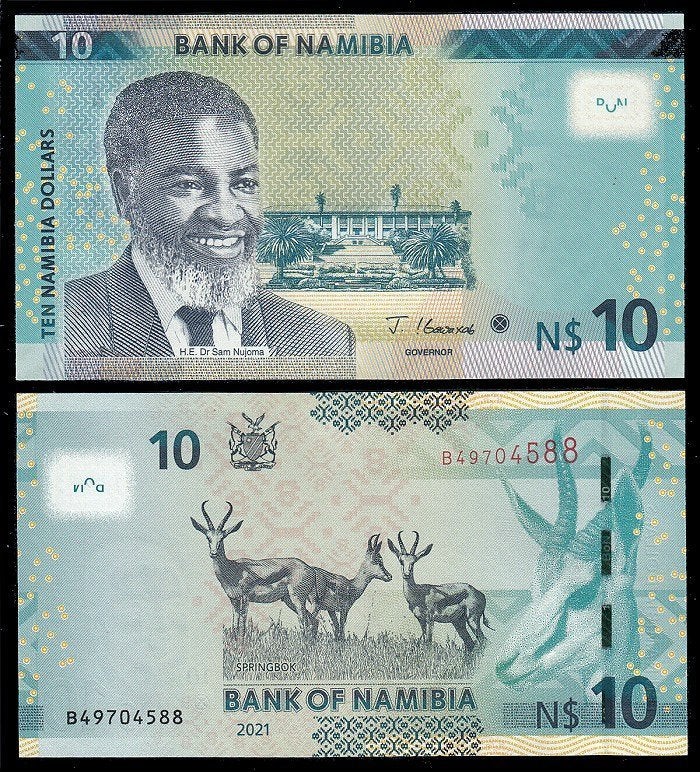 Namibie 2018 t/m 2021, 4 nieuwe bankbiljetten (UNC), Verzenden, Overige landen, Setje